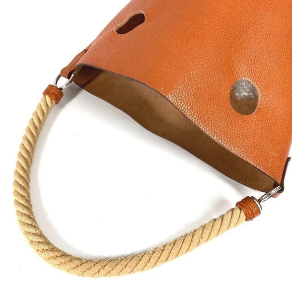 HERMES Shoulder bag Hand Bag Manjowar MM Taurillon Clemence Orange - Picture 9 of 15